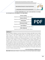 MOBILE PHONE FEATURE PREFERENCES AND CONSUMPTION PATTERN OF STUDENTS IN UNIVERSITY OF SARGODHA