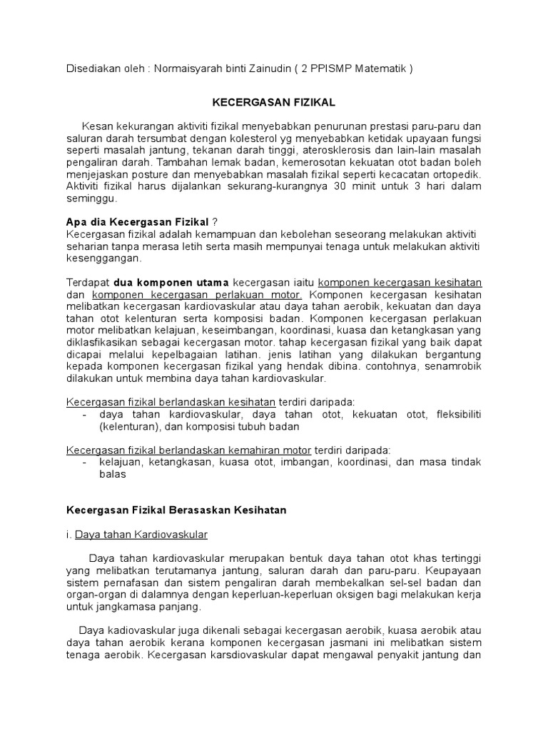 Kecergasan Fizikal Pdf