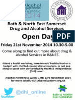 Alcohol Awareness Week Open Day Flyer