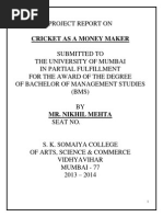 Download Cricket project by Manjrekar Rohan SN246863268 doc pdf
