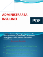 Administrarea Insulinei