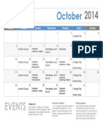 Oct Calendar Website