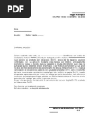 Modelo carta de retiro de servicios