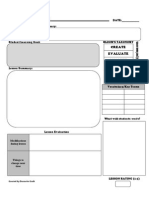 Lesson Planner Common Corewith Blooms Taxonomyand Lesson Evaluation