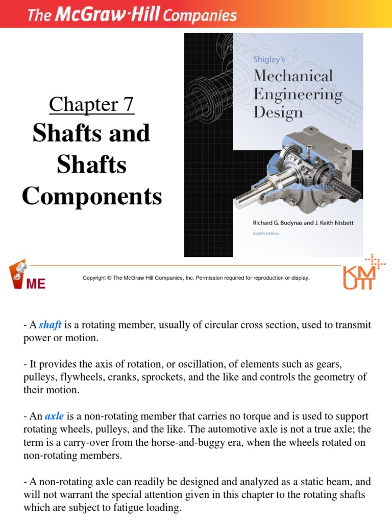 7.shafts and Shaft Components | PDF | Gear | Strength Of Materials