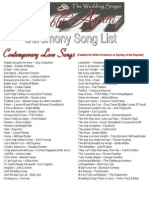 Wedding Songs List