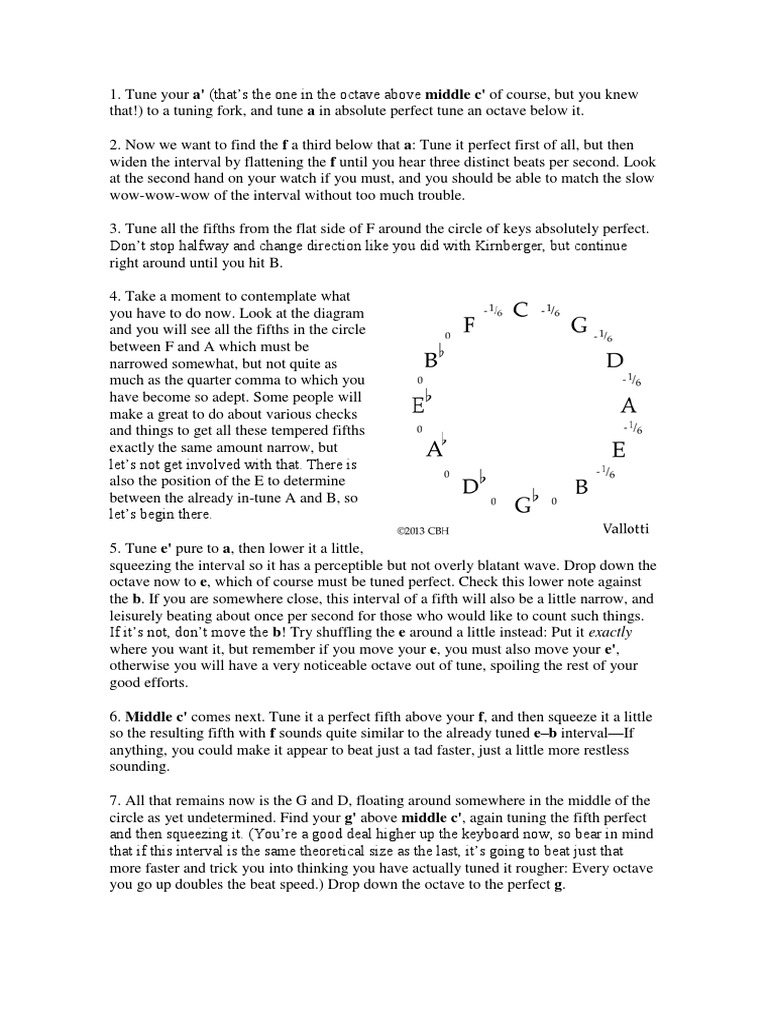 Temperamento Vallotti PDF Interval (Music) Musicology