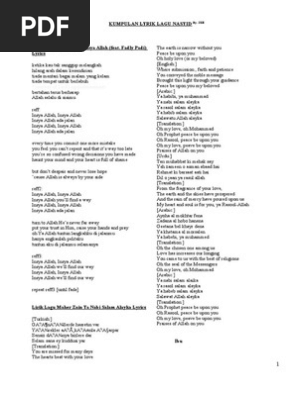 Kumpulan Lirik Lagu Nasyid2 Abrahamic Religions Religious Behaviour And Experience