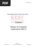 KSOU MCA Syllabus