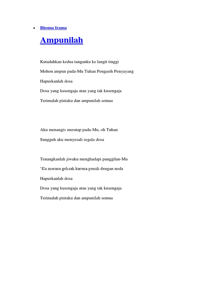 Lirik Lagu Pdf