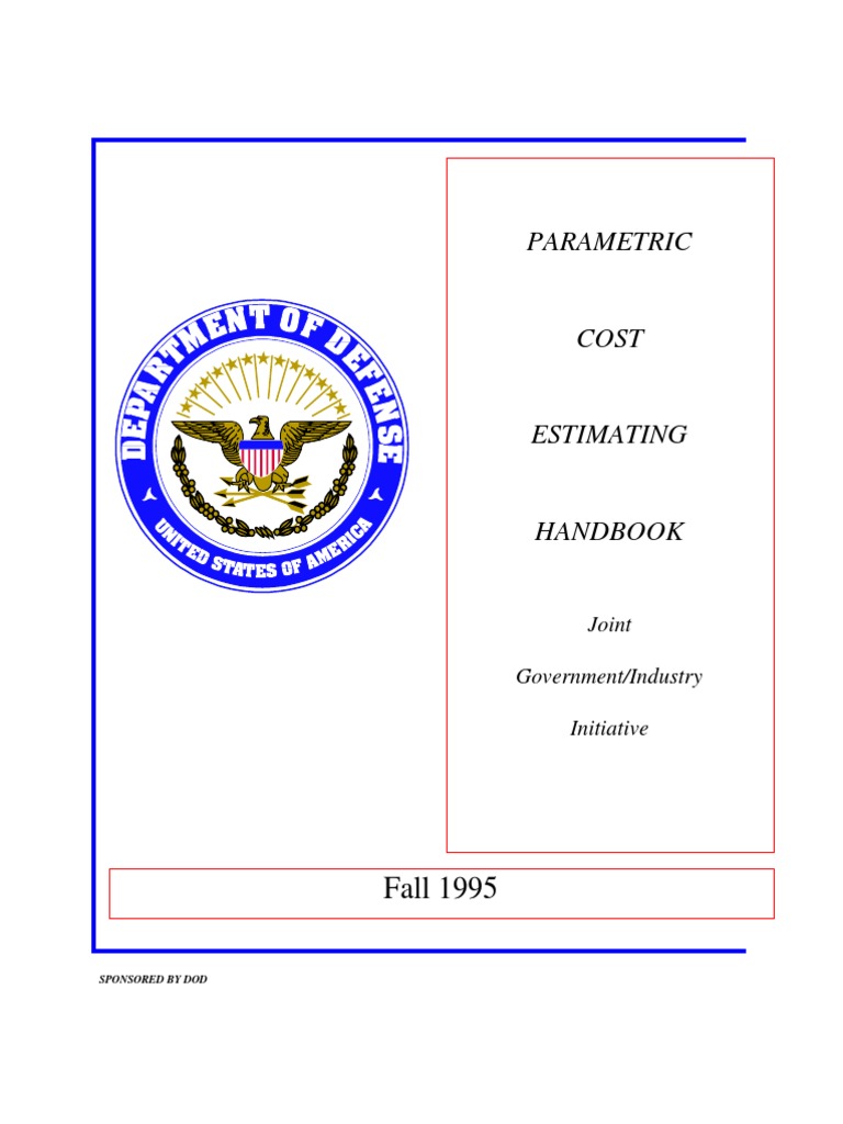 DOD Parametric Cost Estimating Handbook 2nd Ed PDF Statistics Regression Analysis