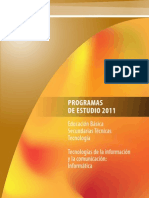 PROGRAMA DE ESTUDIO 2011 INFORMATICA SECUNDARIAS TECNICAS