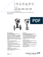 Wirbeldurchflussmesser Prowirl 72F, 72W, 73F, 73W