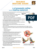 Safe Use of Pneumatic Nailing and Stapling Equipment: Work-Contacting Element
