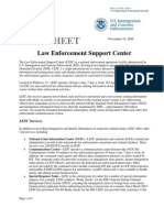 ICE Fact Sheet - Law Enforcement Support Center (LESC) (11/19/08)