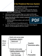 Pharmacology of The Peripheral Nervous System