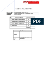 KLMU Feit Log Book Evaluation Form