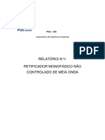 Retificador monofásico não controlado de meia onda com carga RL