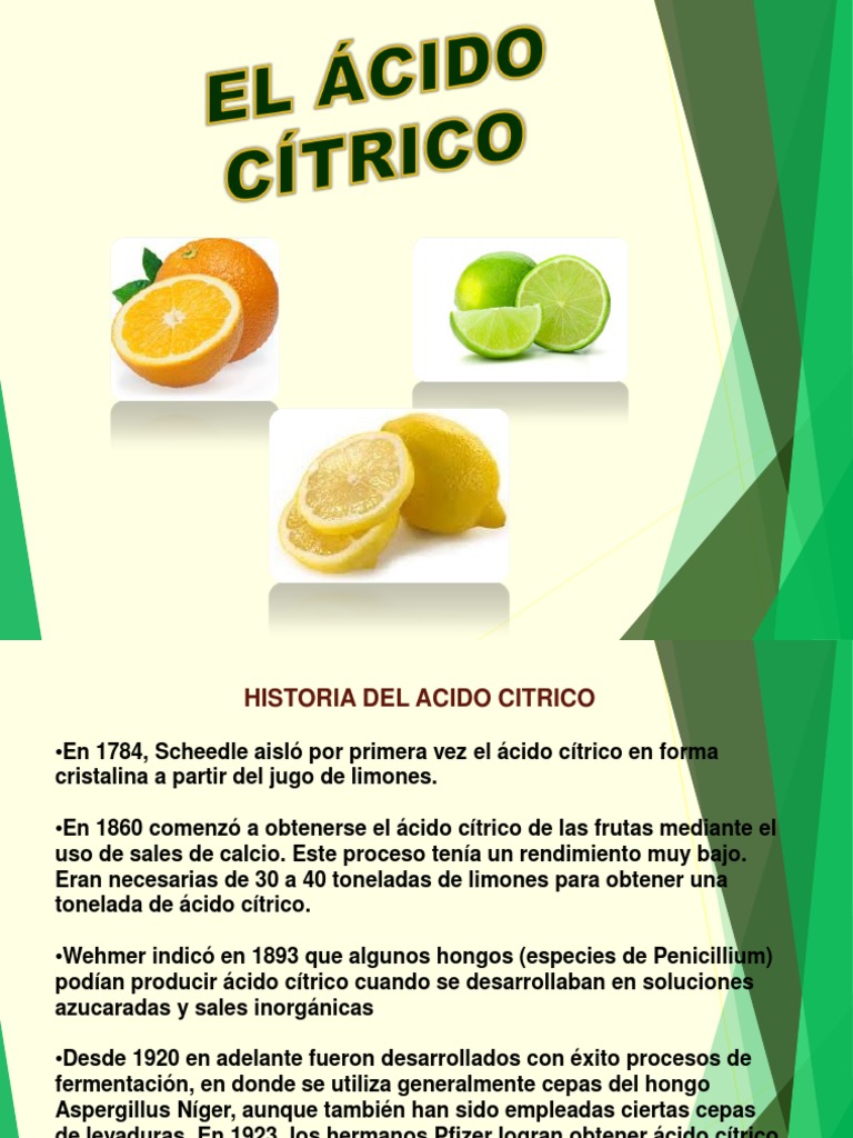Para qué sirve el ácido cítrico?