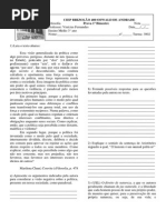 Prova Filosofia, 3º Ano. Política