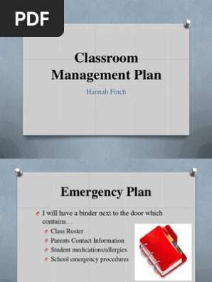 classroom management plan