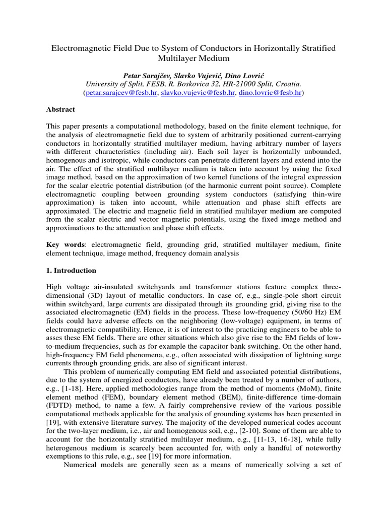 Electromagnetic Fields in Stratified Media | PDF | Numerical Analysis ...