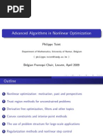 Advanced Algorithms in Nonlinear Optimization