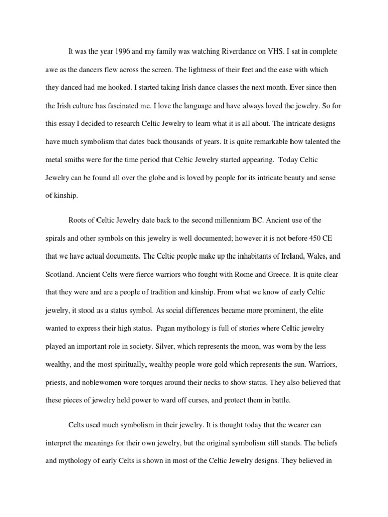 jewelry essay Celts Jewellery