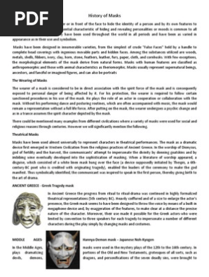 History of Masks