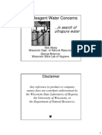 Lab Reagent Water Concerns: in Search of Ultrapure Water