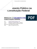 O Orçamento Público Na Constituição Federal