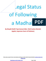 The Legal Status of Following a Madhab