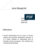 Service Blueprint: B.Sandeep Kumar 13251042 Mba Ii (G)