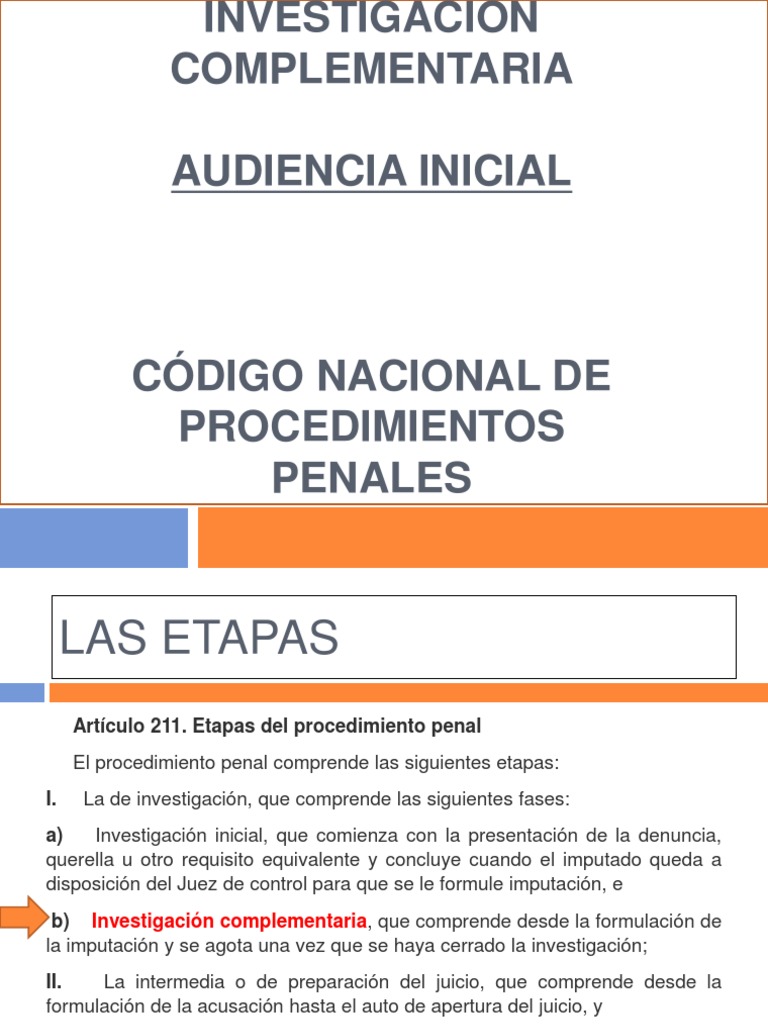Etapas de la Audiencia Inicial Penal | PDF | Mandato | Detención ...