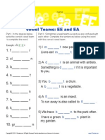 Vowel Teams Ee and Ea