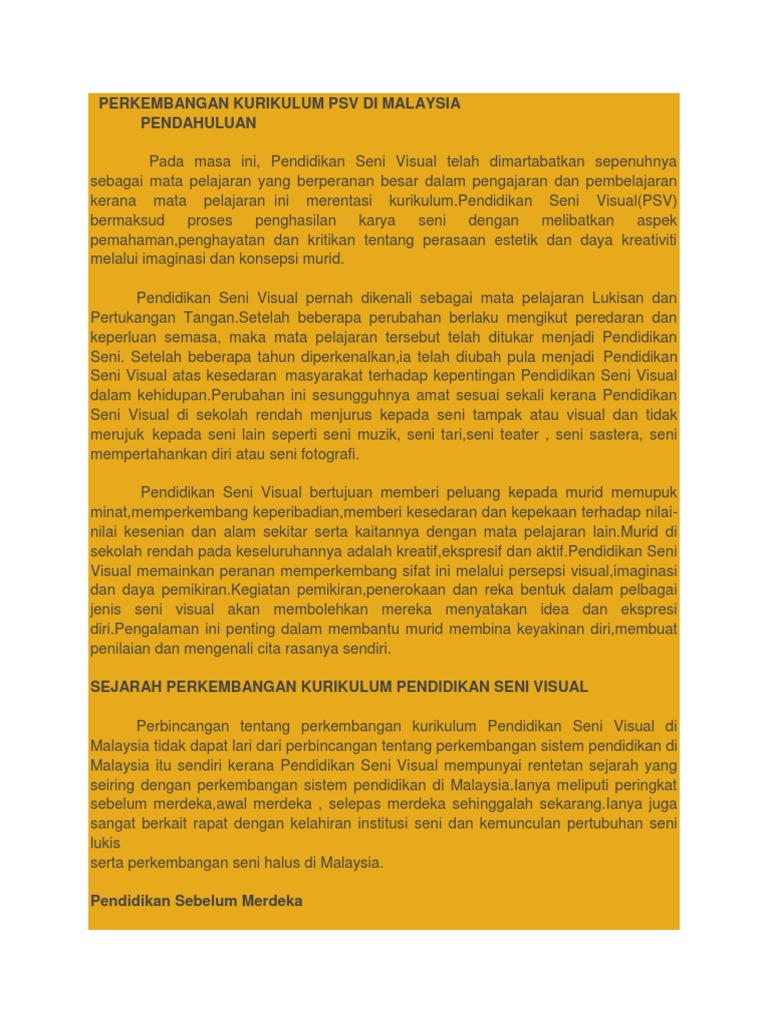 Perkembangan Kurikulum PSV Di Malaysia  PDF