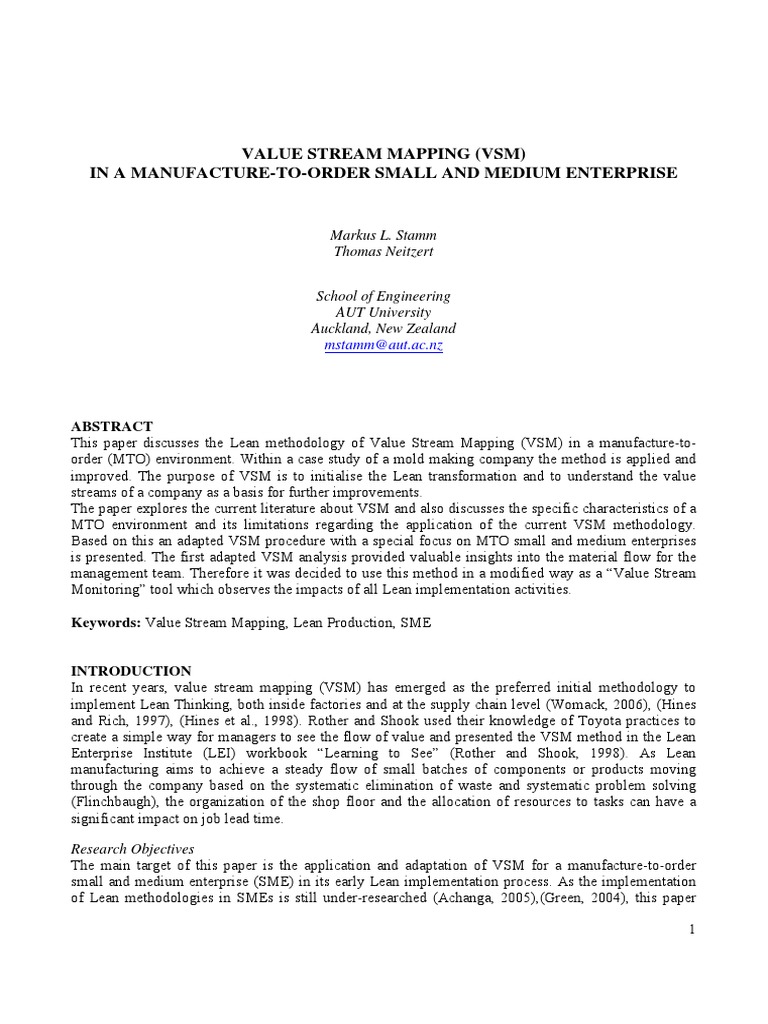 Value Stream Mapping | PDF | Lean Manufacturing | Scheduling ...