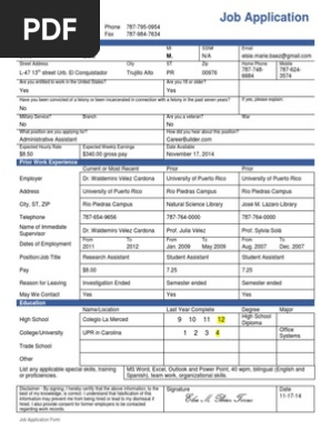Job Application Form