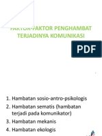 Faktor-Faktor Penghambat Terjadinya Komunikasi