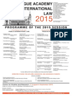 Poster Hague Academy On International Law Programs 2015