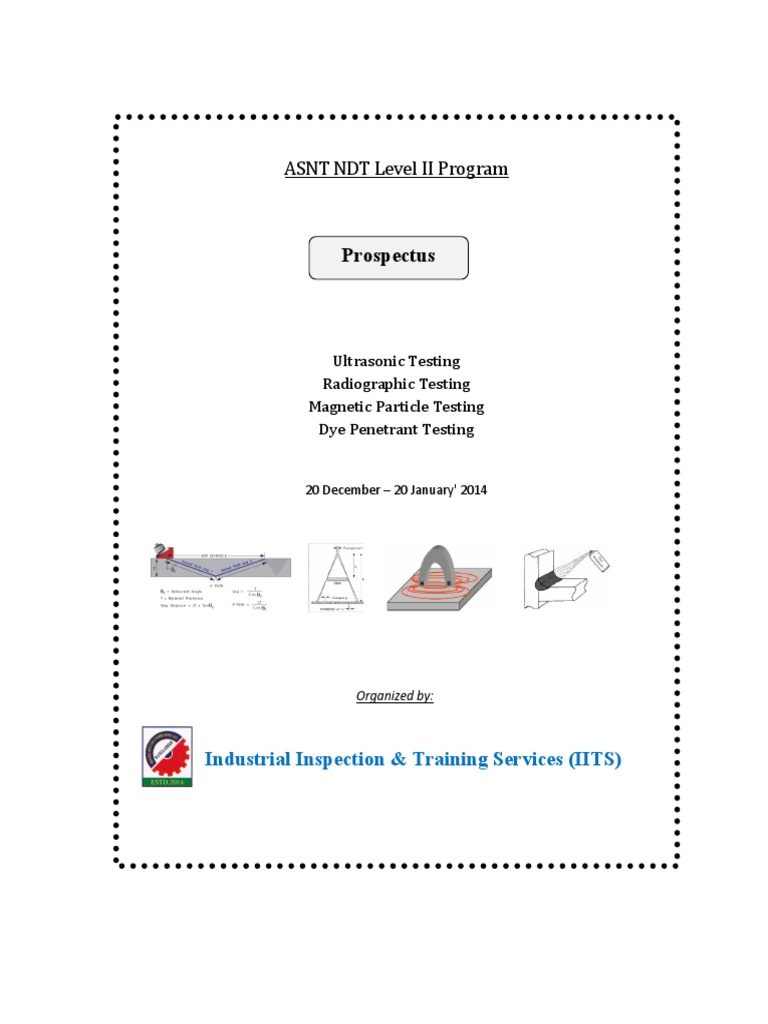 Prospectus For ASNT NDT Level-II in Bangladesh PDF | PDF ...
