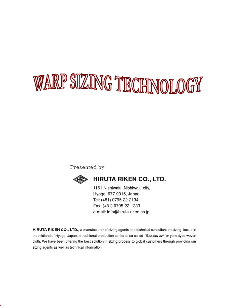 Warp Sizing Technology Weaving Loom