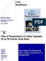 Slide Template For Scientific Presentations: Michael Alley