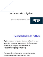 Introducción a Python - Generalidades, operadores, tipos de datos y variables