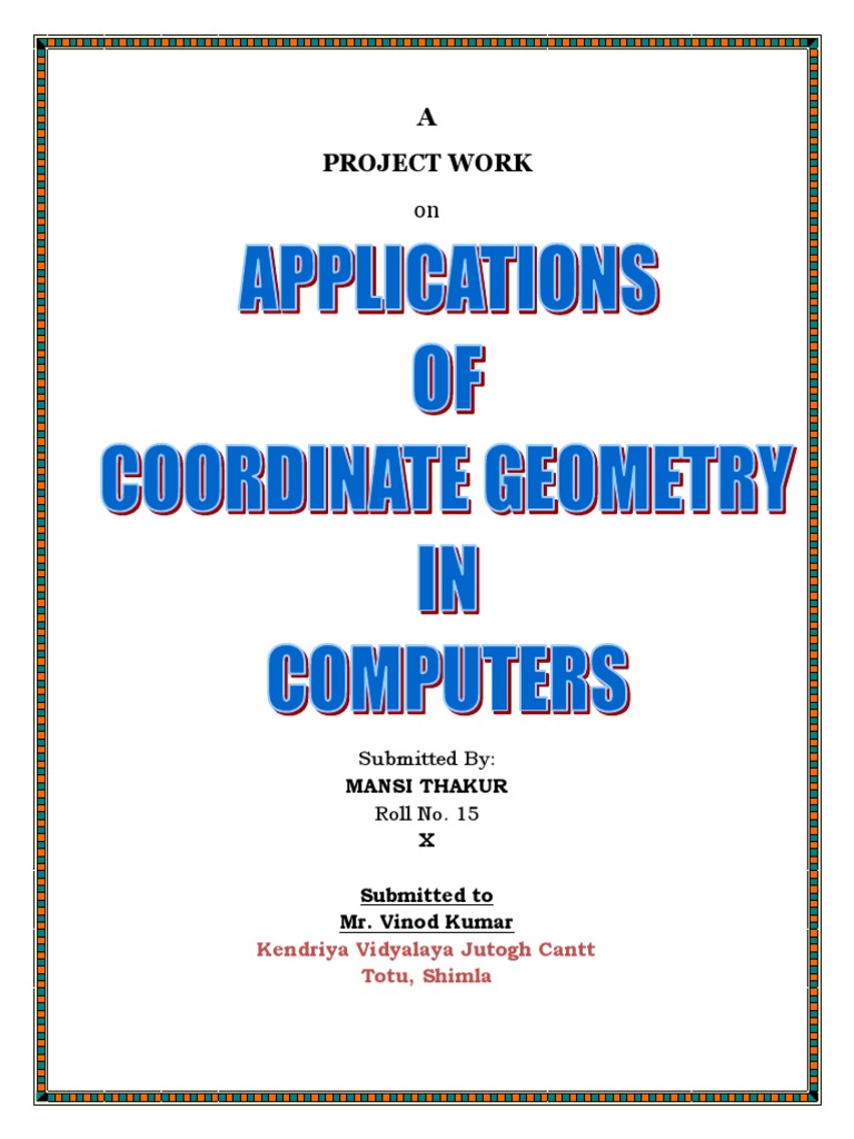 Applications Used in Computers Using Coordinate Geometry | Download ...