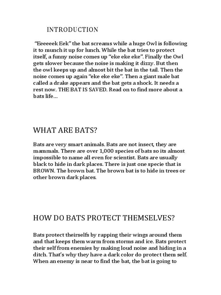 Understanding Bats: Facts & Protection | PDF