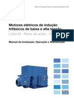 WEG Motor de Inducao Trifasico de Baixa e Alta Tensao Rotor de Aneis 11066443 Manual Portugues BR