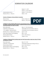 2010 Nomination Calendar