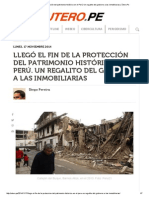 Llegó El Fin de La Protección Del Patrimonio