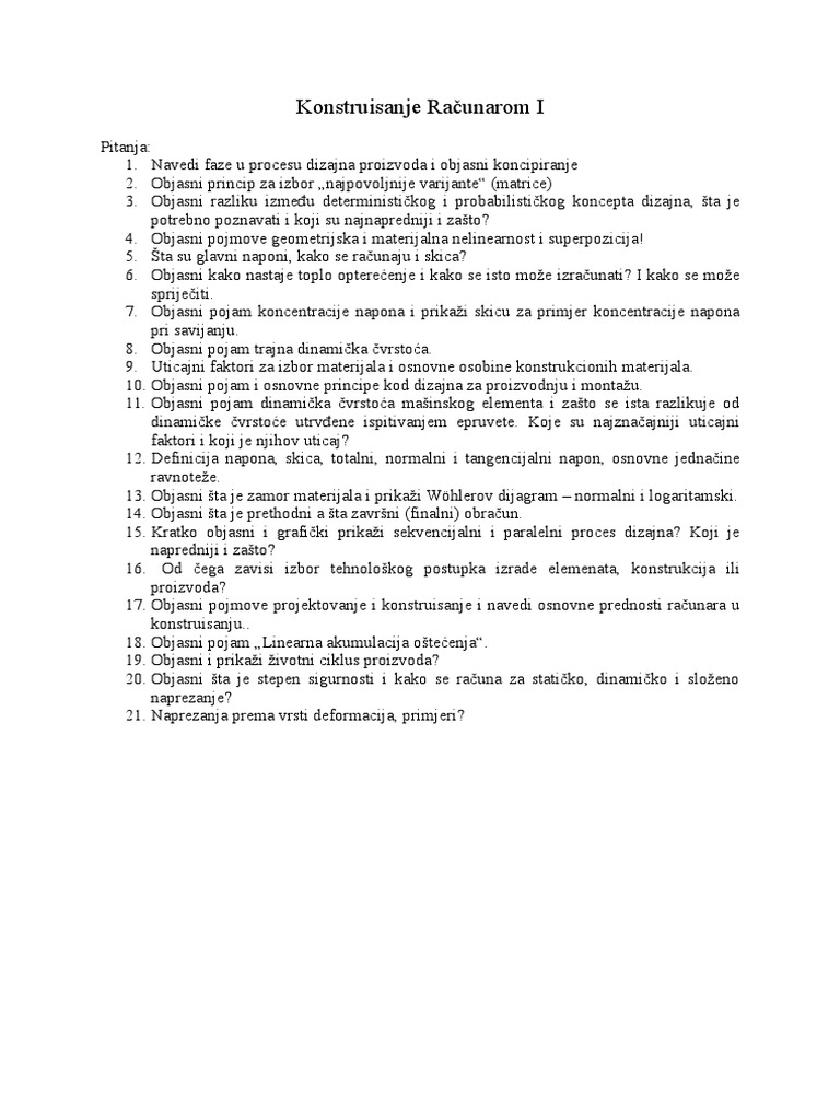 Konstruisanje Računarom I Skripta | PDF